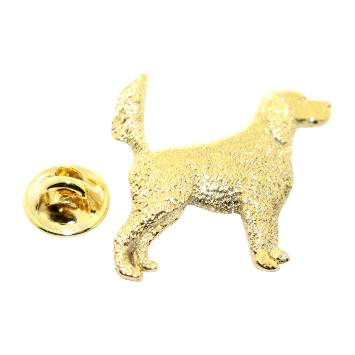English Setter With Tail Up Dog Pin ~ 24K Gold ~ Lapel Pin ~ Sarah's Treats & Treasures